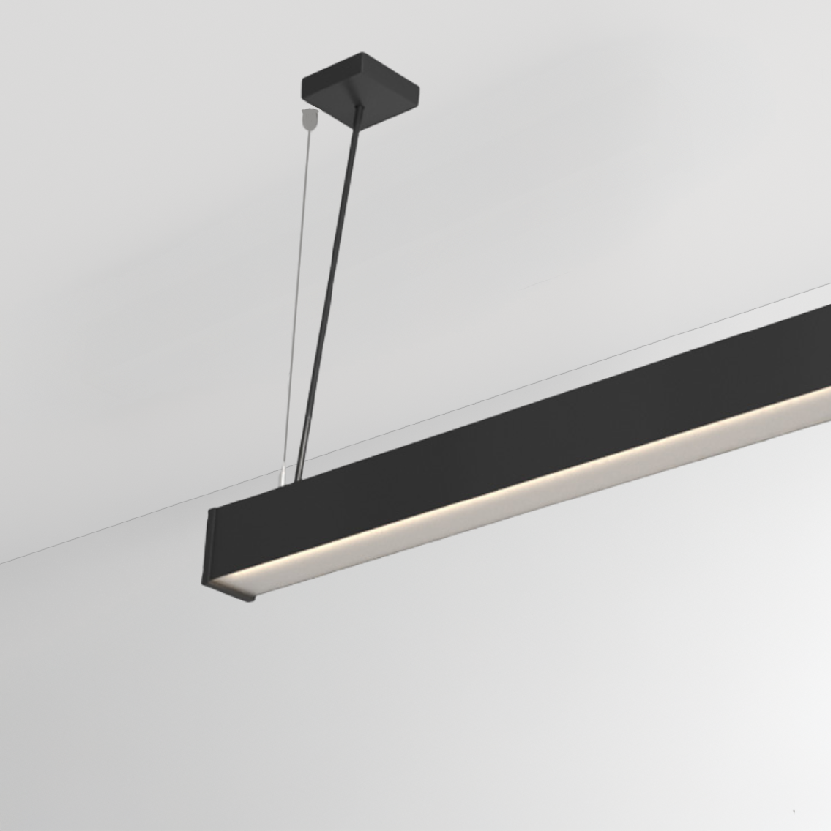 Slider Straight IP54 by Prolicht – 71 1/4″ x 3 1/8″ Suspension, Linear Profiles offers LED lighting solutions | Zaneen Architectural